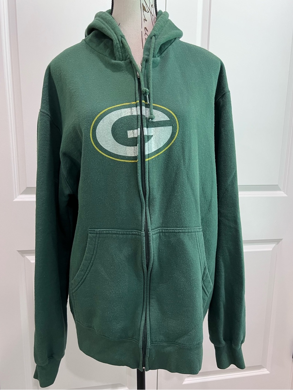 Reebok Green Bay Packers Full-Zip Hoodie, Large